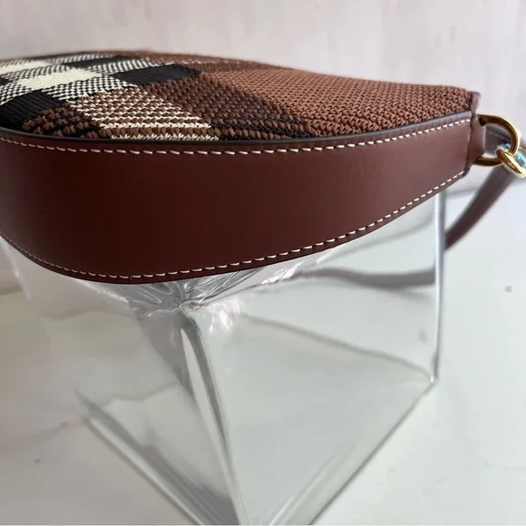 🔴SOLD🔴 BURBERRY Olympia Check Jacquard Pouch-Birch Brown - Picture 10 of 15